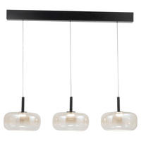 LED-PENDELLEUCHTE Devero 105/25/200 cm   - Cognac, Design, Glas/Metall (105/25/200cm) - Fabas Luce