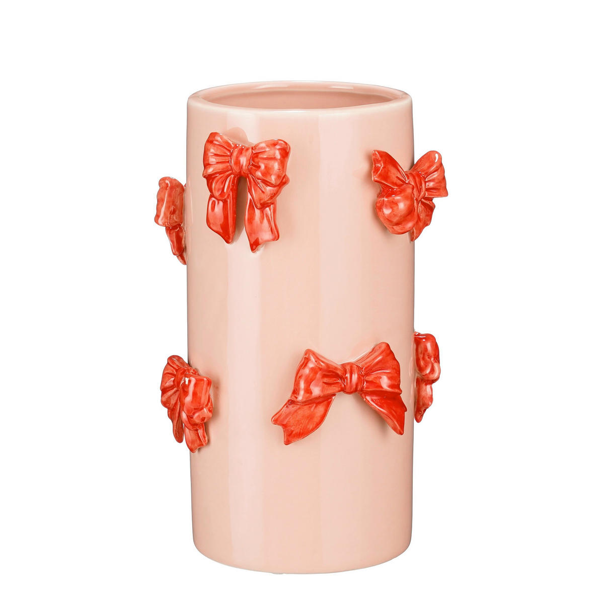 DEKOR VÁZA  - piros, Basics, kerámia (17/17/26cm)