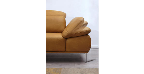 WOHNLANDSCHAFT in Leder Braun - Schwarz/Braun, Natur, Leder/Metall (288/182cm) - Valnatura
