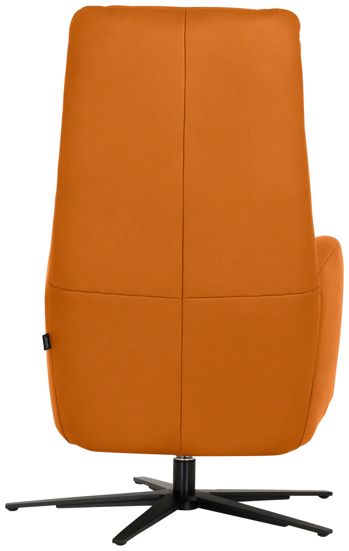 RELAXSESSEL Leder Orange  - Schwarz/Orange, Modern, Leder/Metall (66/110/83cm) - Joop!