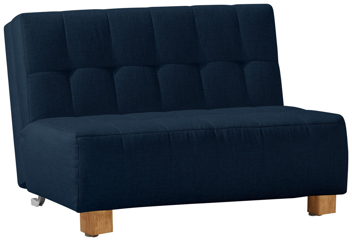 SCHLAFSOFA Dunkelblau  - Naturfarben/Dunkelblau, Design, Holz/Textil (125/92/102cm) - Novel
