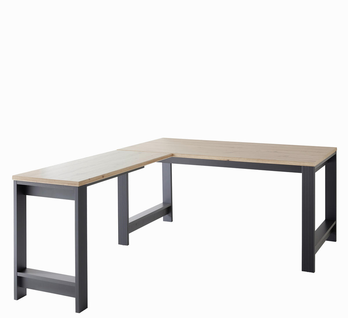 Blat De Îmbinare În Colț, 120/50/76 cm, material pe bază de lemn - grafit/stejar Artisan, Romantik / Landhaus, material pe bază de lemn (120/50/76cm) - Landscape