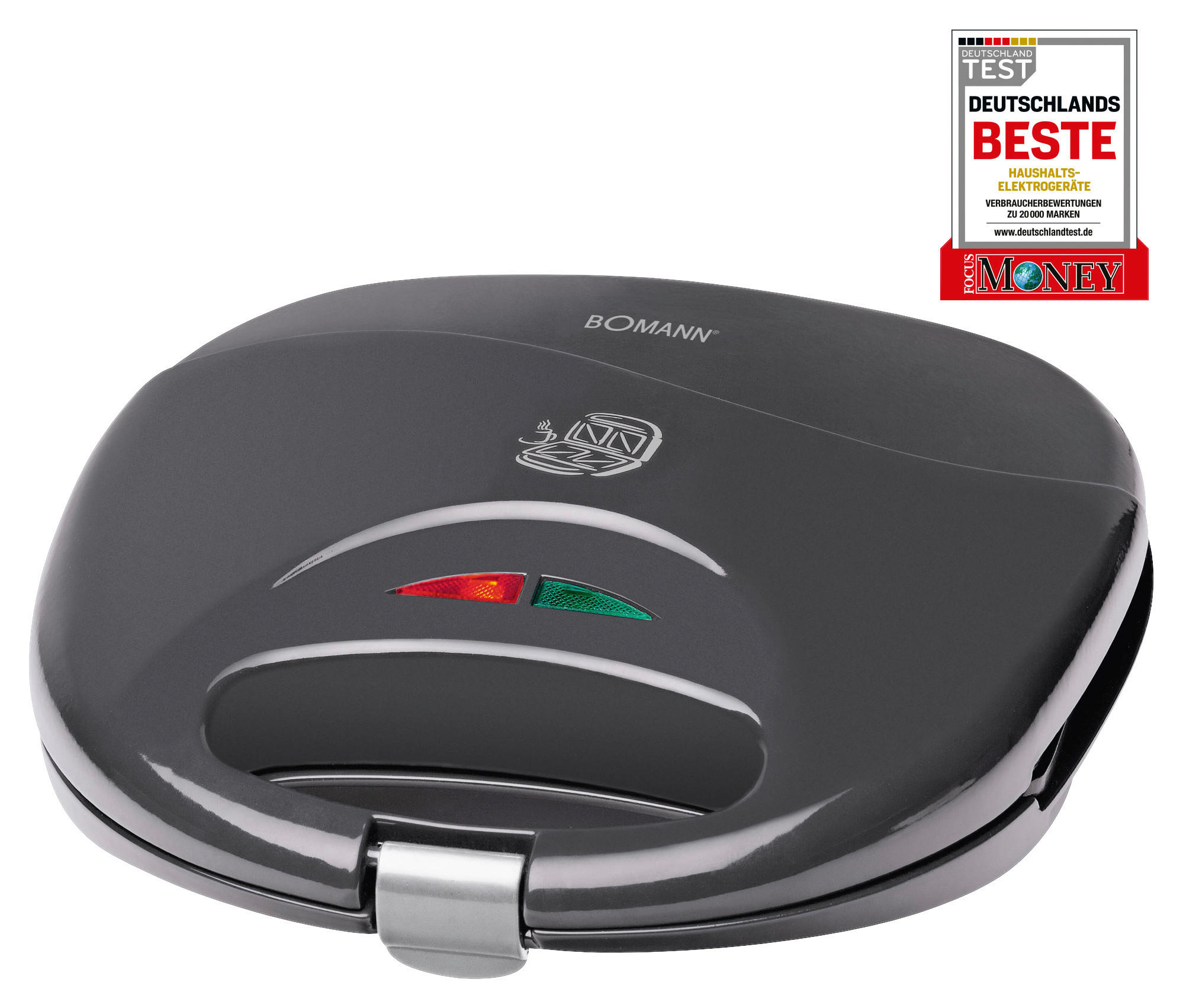 SANDWICHTOASTER  - Weiß, LIFESTYLE, Kunststoff/Metall (23/7,5/22,5cm) - Bomann