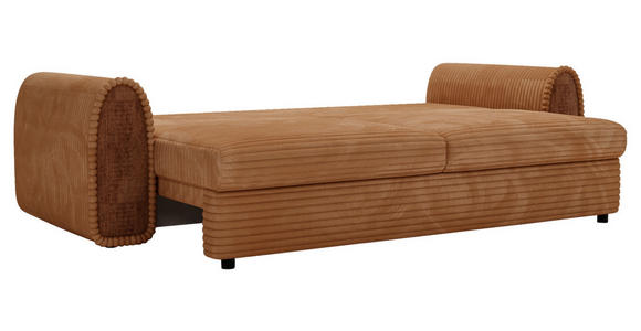 SCHLAFSOFA in Cord, Feincord Rostfarben, Hellbraun  - Hellbraun/Rostfarben, KONVENTIONELL, Kunststoff/Textil (240/83/116cm) - Carryhome