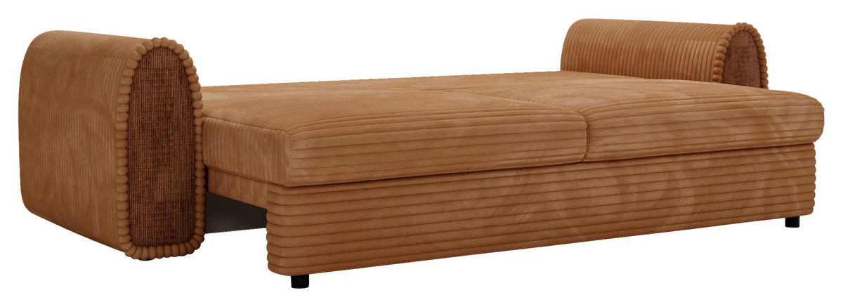 SCHLAFSOFA in Cord, Feincord Rostfarben, Hellbraun  - Hellbraun/Rostfarben, Konventionell, Kunststoff/Textil (240/83/116cm) - Carryhome
