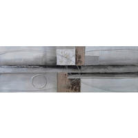 ÖLGEMÄLDE Abstraktes 55/150 cm  - Schwarz/Braun, Design, Holz/Textil (55/150cm) - Monee