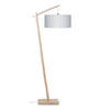 STEHLEUCHTE 70/176 cm    - Hellgrau/Naturfarben, Design, Holz/Textil (70/176cm) - Good & Mojo