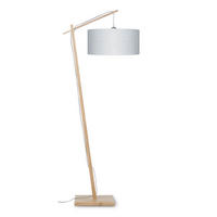 STEHLEUCHTE 70/176 cm    - Hellgrau/Naturfarben, Design, Holz/Textil (70/176cm) - Good & Mojo
