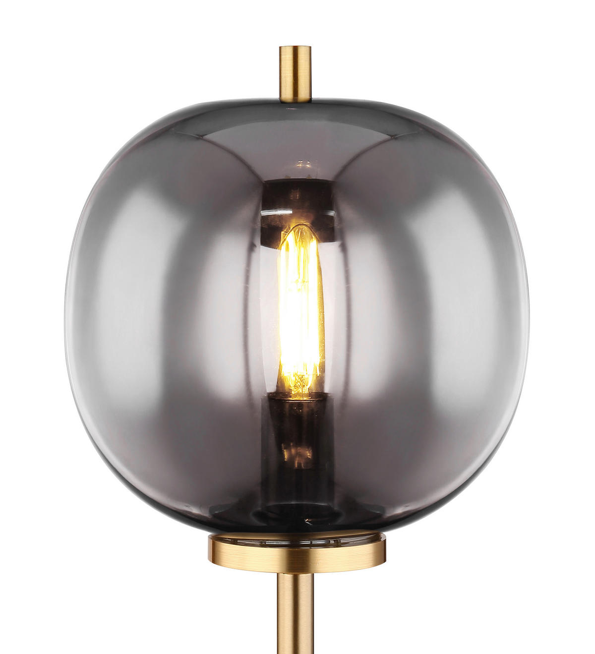 STOLNÍ LAMPA, E14, 18,5/45 cm  - barvy mosazi, Design, kov/sklo (18,5/45cm) - Globo