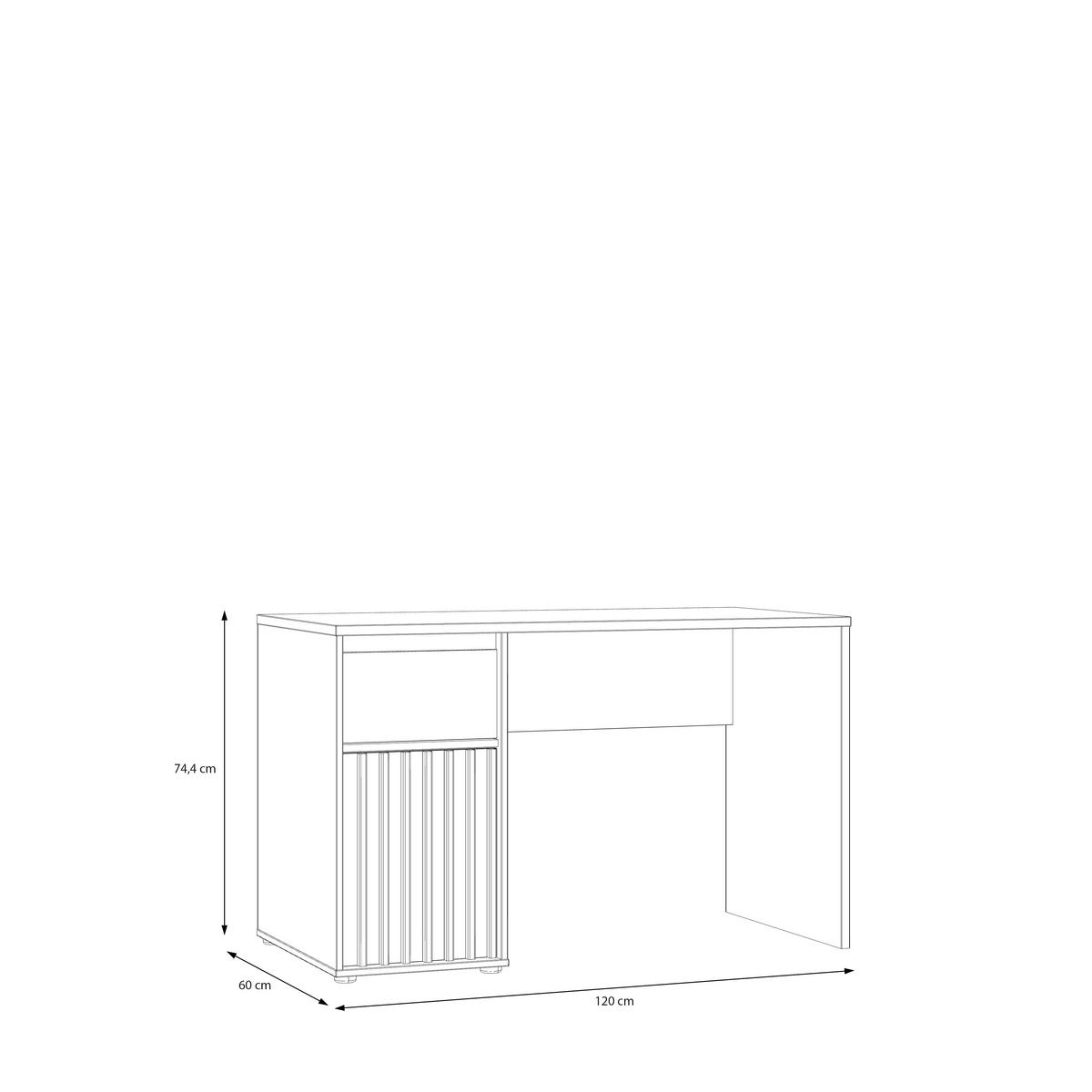 PÍSACÍ STÔL PRE MLÁDEŽ  - piesková/farba jelše, Basics, kompozitné drevo (120/74,4/60cm) - Hom`in
