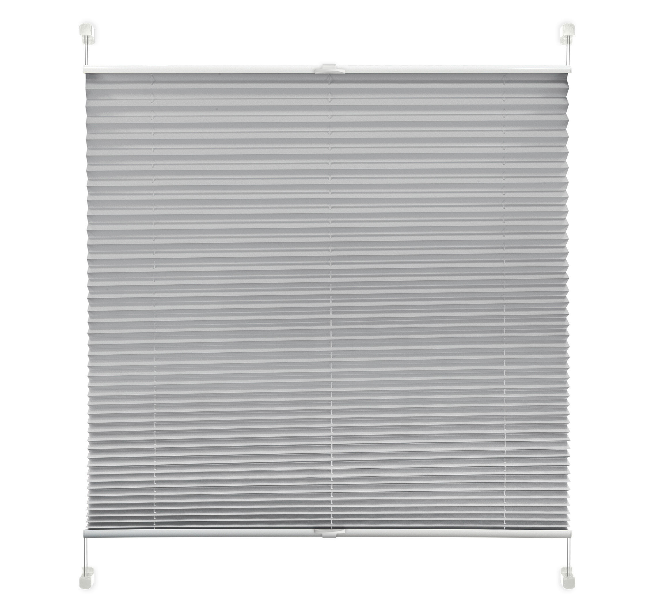 Plissee Solid Crash Silber B: 75 Cm, Ohne Bohren/verspannt