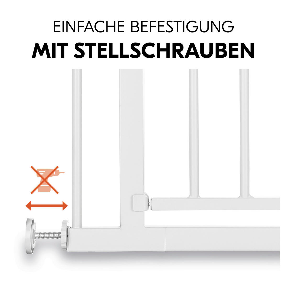 TÜRSCHUTZGITTER  - Weiß, Basics, Kunststoff/Metall (75- 80/77/4cm) - Hauck