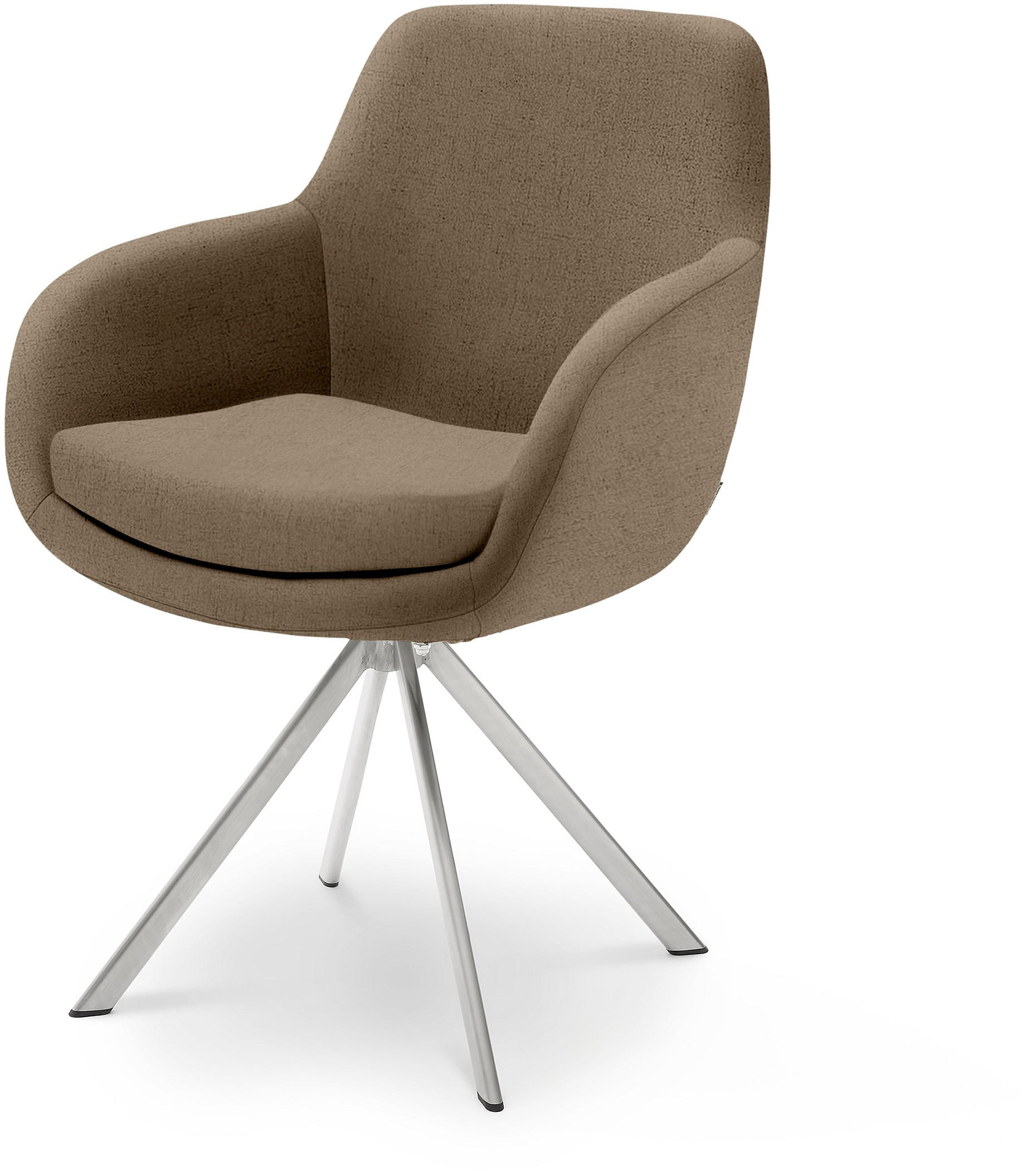 ARMLEHNSTUHL  in Edelstahl Webstoff  - Edelstahlfarben/Braun, Design, Textil/Metall (62/86/66cm) - Musterring