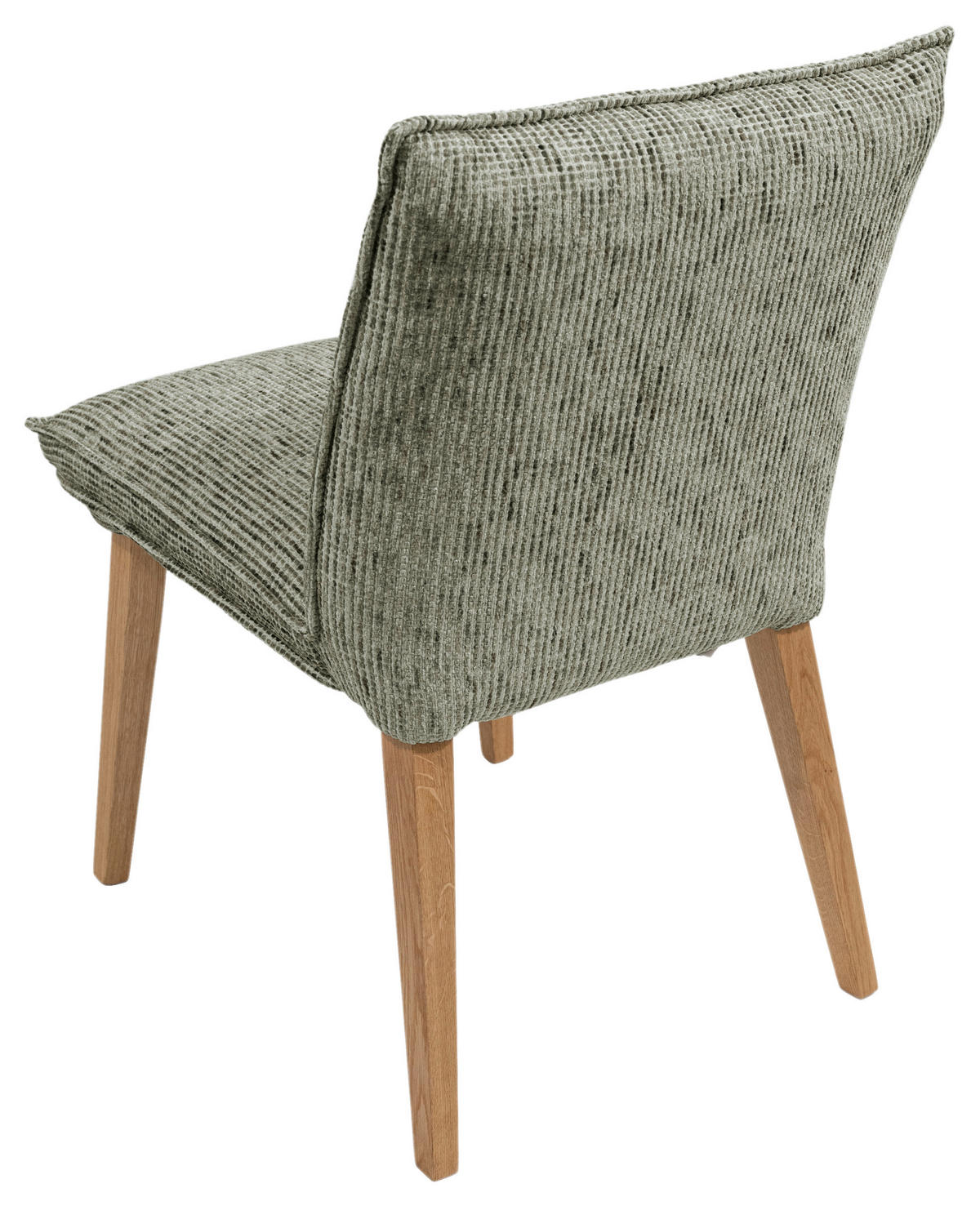 STUHL Chenille Grün, Eichefarben Eiche massiv  - Eichefarben/Grün, KONVENTIONELL, Holz/Textil (52/86/65cm) - Valdera