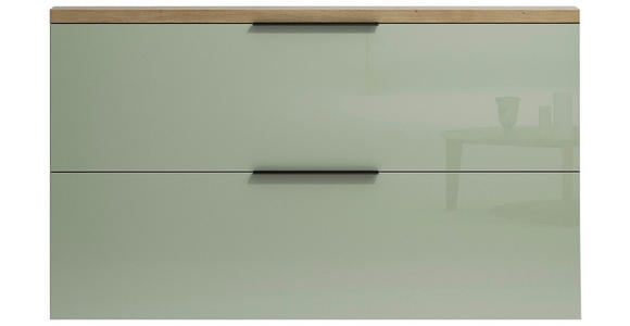 HÄNGESCHUHSCHRANK 140/82/19 cm - Eichefarben/Schwarz, Design, Holzwerkstoff/Metall (140/82/19cm) - Xora