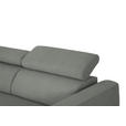 ECKSOFA in Feincord Hellgrau  205/280 cm  - Hellgrau/Schwarz, Design, Textil/Metall (205/280cm) - Xora
