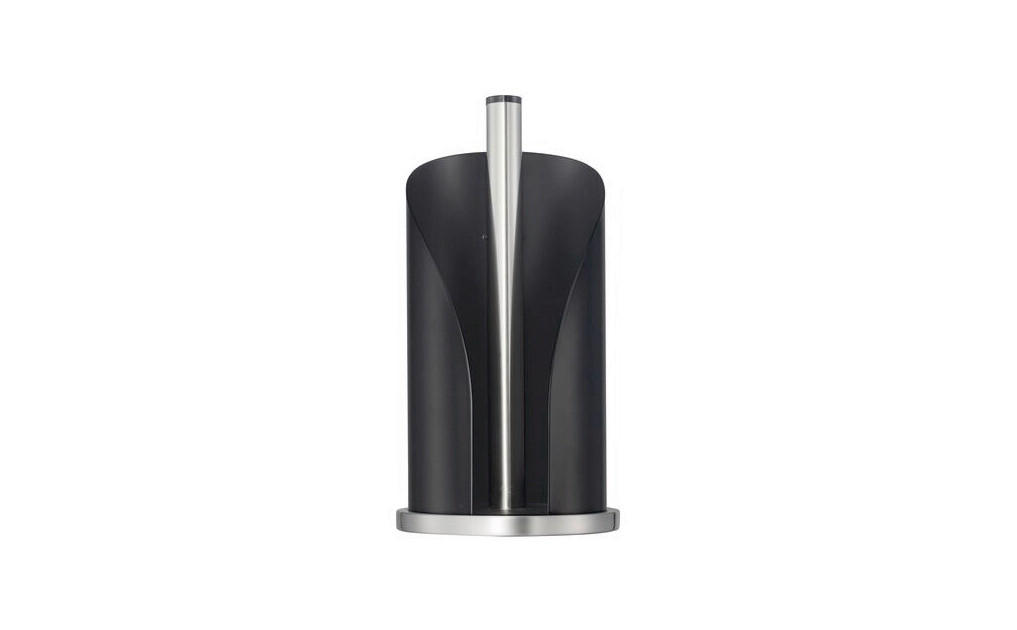 KÜCHENROLLENHALTER - Edelstahlfarben/Schwarz, KONVENTIONELL, Metall (15,5/30cm) - Wesco