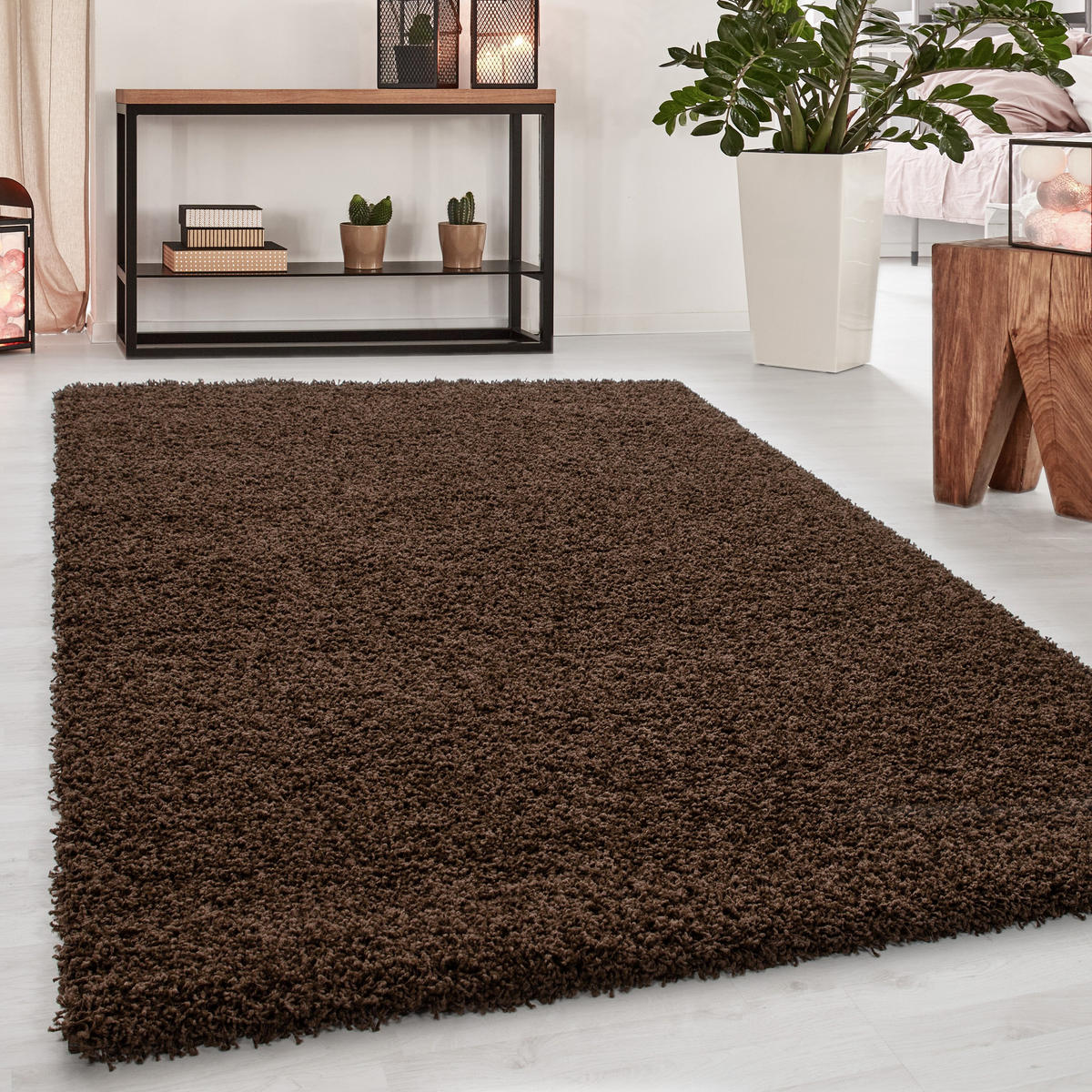 KOBEREC S VYSOKÝM VLASEM, 80/150 cm, hnědá - hnědá, Konvenční, textil (80/150cm) - Novel