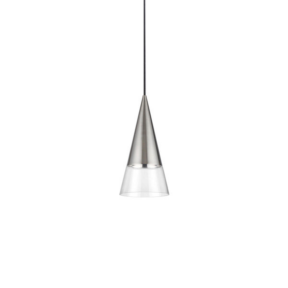 HÄNGELEUCHTE 15/50/233 cm  - Klar/Nickelfarben, KONVENTIONELL, Glas/Metall (15/50/233cm) - Ideal Lux