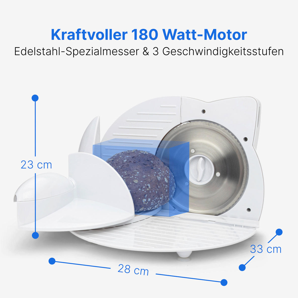 ALLESSCHNEIDER   - Weiß, Kunststoff/Metall (29,5/24/33,5cm) - Clatronic
