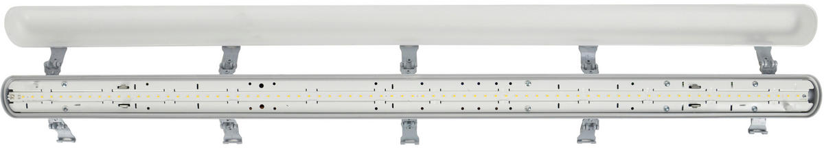 LED-DECKENLEUCHTE 120/7/7,3 cm  - Grau, Basics, Kunststoff (120/7/7,3cm)