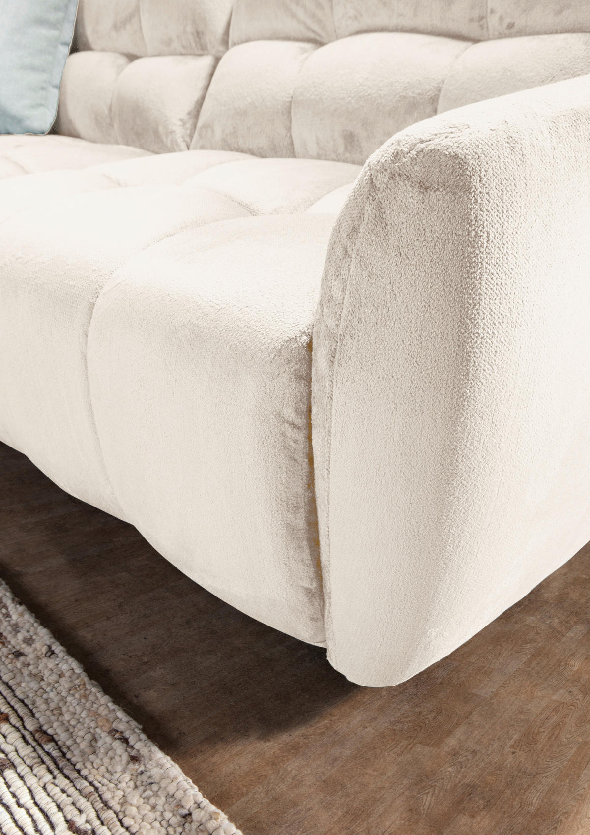 ECKSOFA Beige Flachgewebe  - Beige/Schwarz, MODERN, Kunststoff/Textil (275/235cm) - Landscape