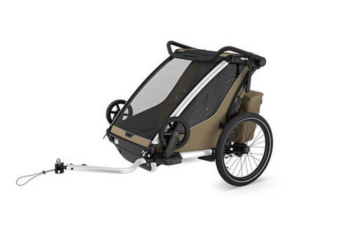 FAHRRADANHÄNGER   Chariot Cross2 dbl  - Hellbraun, Basics, Textil/Metall (88/34/73cm) - Thule