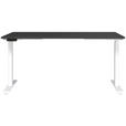 SCHREIBTISCH 160/80/72-118 cm  in Graphitfarben, Weiß  - Graphitfarben/Weiß, MODERN, Holzwerkstoff/Metall (160/80/72-118cm) - Novel