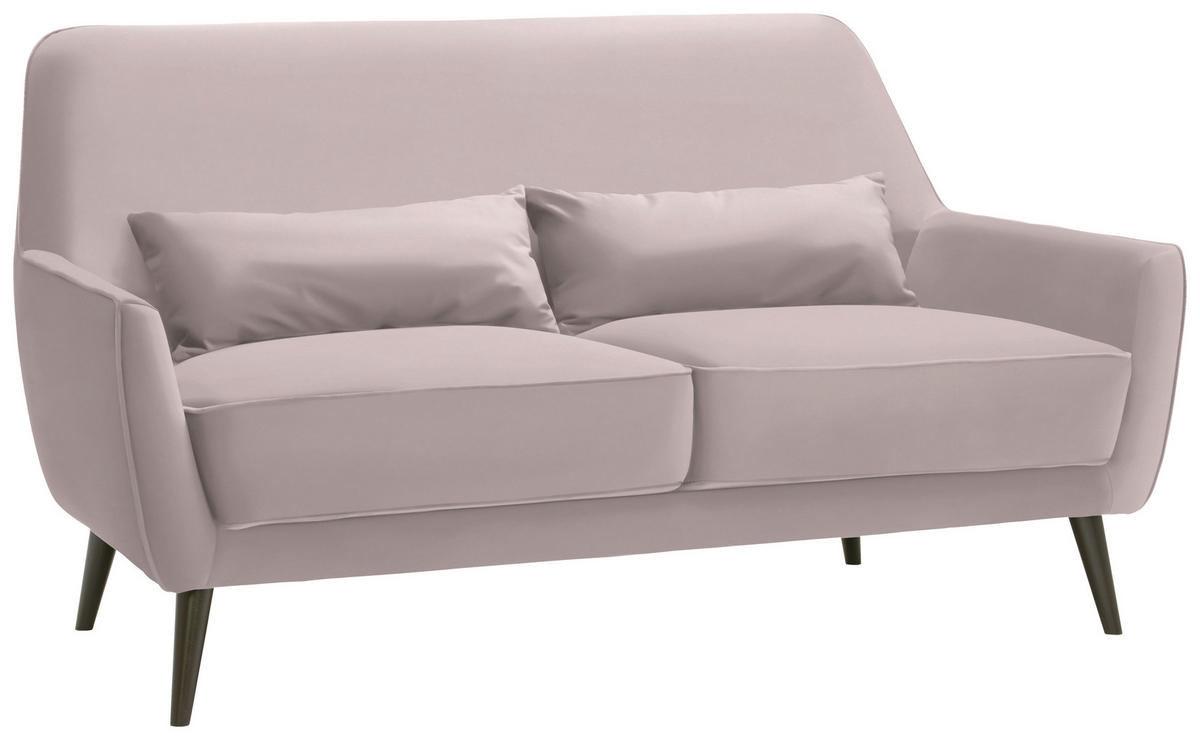 3-SITZER-SOFA in Mikrofaser Naturfarben  - Schwarz/Naturfarben, Trend, Holz/Textil (160/86/80cm) - Carryhome