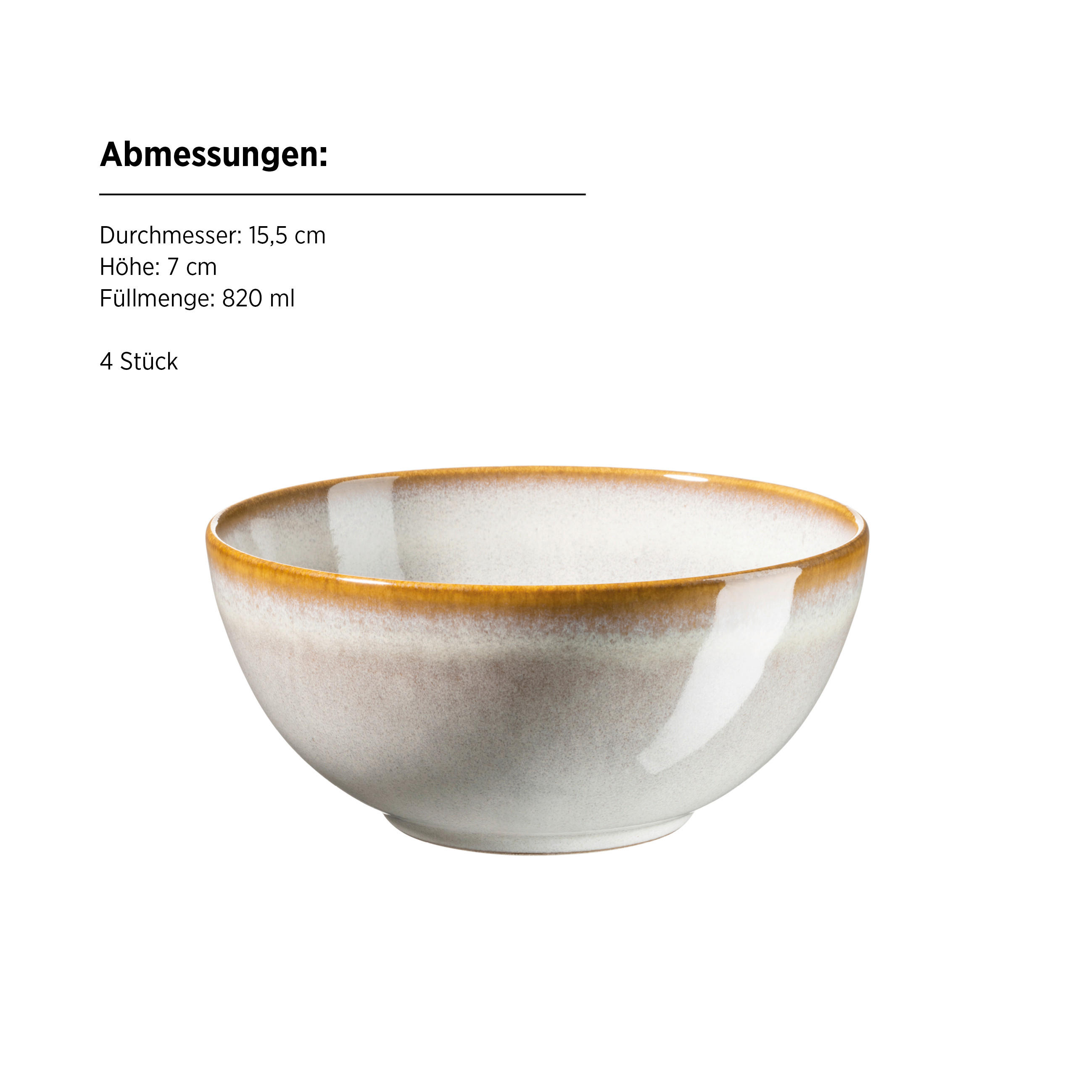 FRÜHSTÜCKSSERVICE SMOKY'S  - Weiss, Basics, Keramik - Mäser