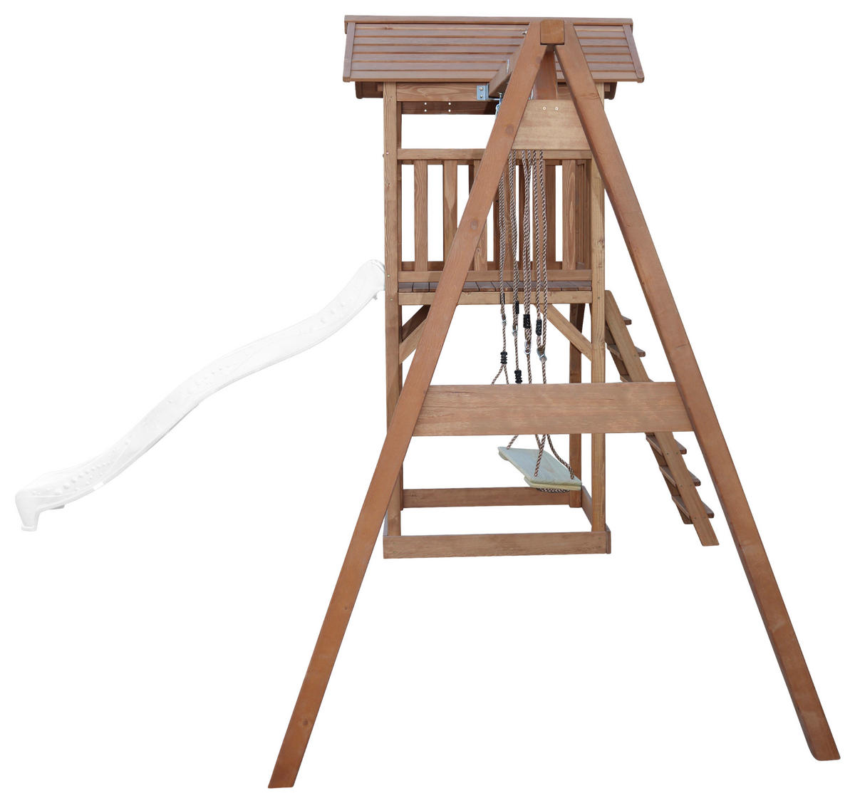 SPIELTURM 356,6/241,9/349 cm  - Weiss/Braun, Konventionell, Holz/Kunststoff (356,6/241,9/349cm)