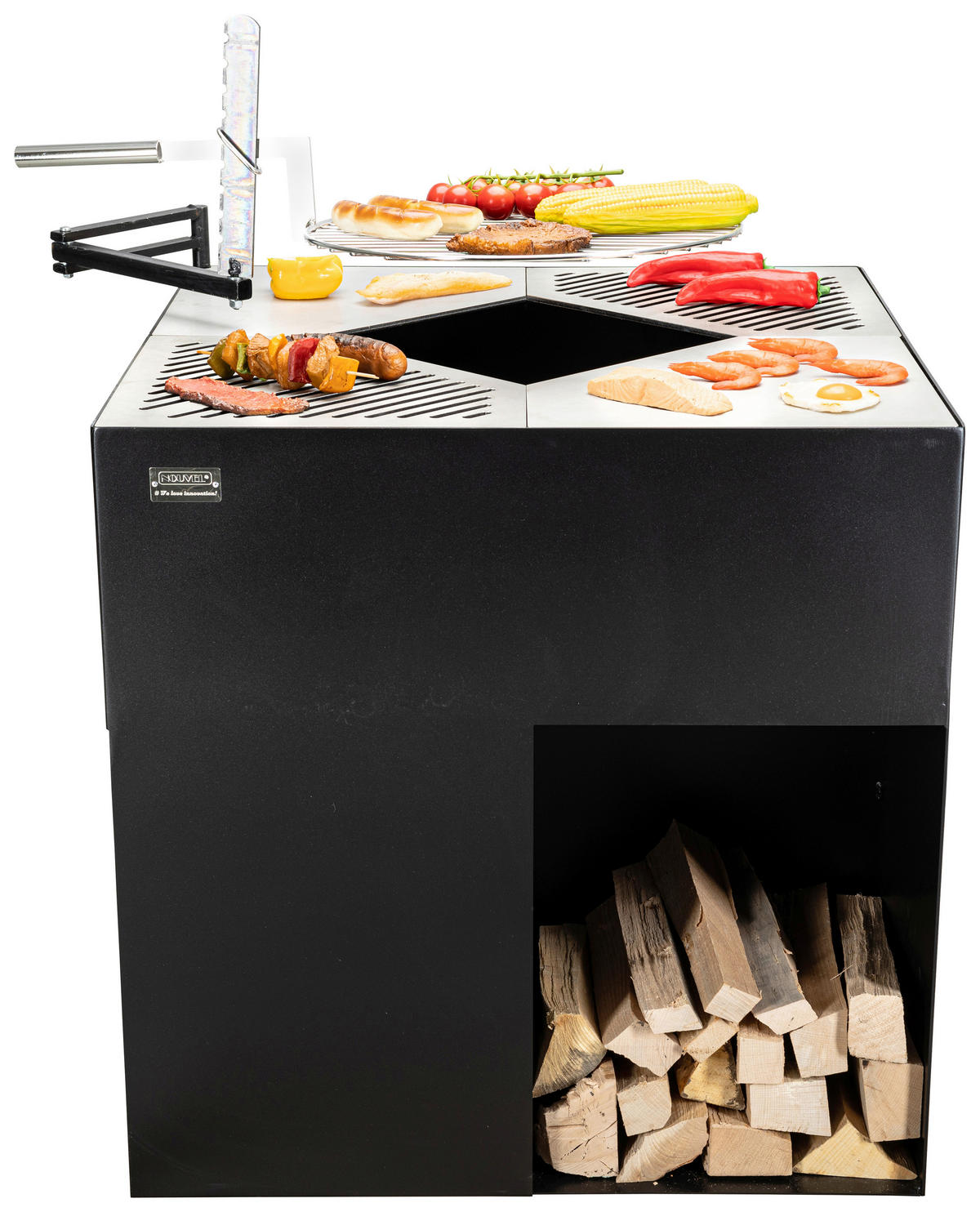 FEUERSTELLE  - Schwarz, Design, Metall (75/75/75cm) - Nouvel