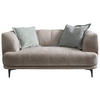 2-SITZER-SOFA in Flachgewebe Taupe  - Taupe/Schwarz, Design, Textil/Metall (166/77/106cm) - MID.YOU