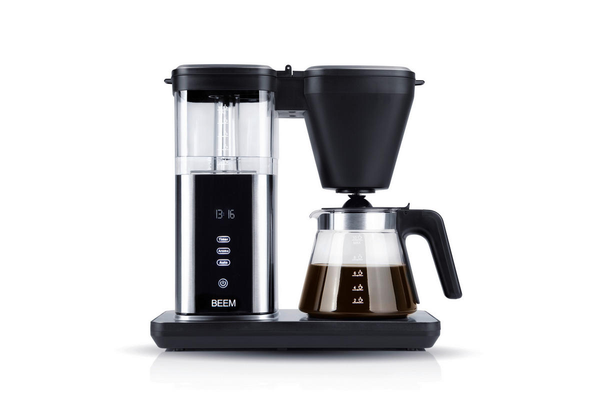 FILTERKAFFEEMASCHINE  - Edelstahlfarben/Schwarz, Trend, Glas/Kunststoff (40/21/40cm) - Beem