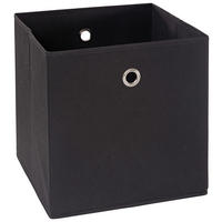 FALTBOX 32/32/32 cm  - Silberfarben/Schwarz, Design, Karton/Textil (32/32/32cm) - Carryhome