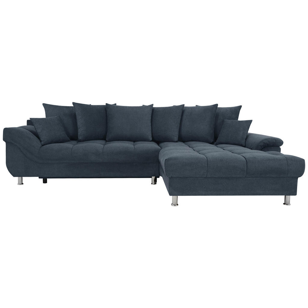 Thumbnail - Livetastic Ecksofa, Blau, Textil, 4-Sitzer, Füllung: Schaumstoffflocken,Schaumstoffflocken, Ottomane rechts, 312x198 cm,...