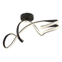 LED-DECKENLEUCHTE    90,8/28/33 cm  - Klar/Schwarz, Design, Kunststoff/Metall (90,8/28/33cm) - Globo