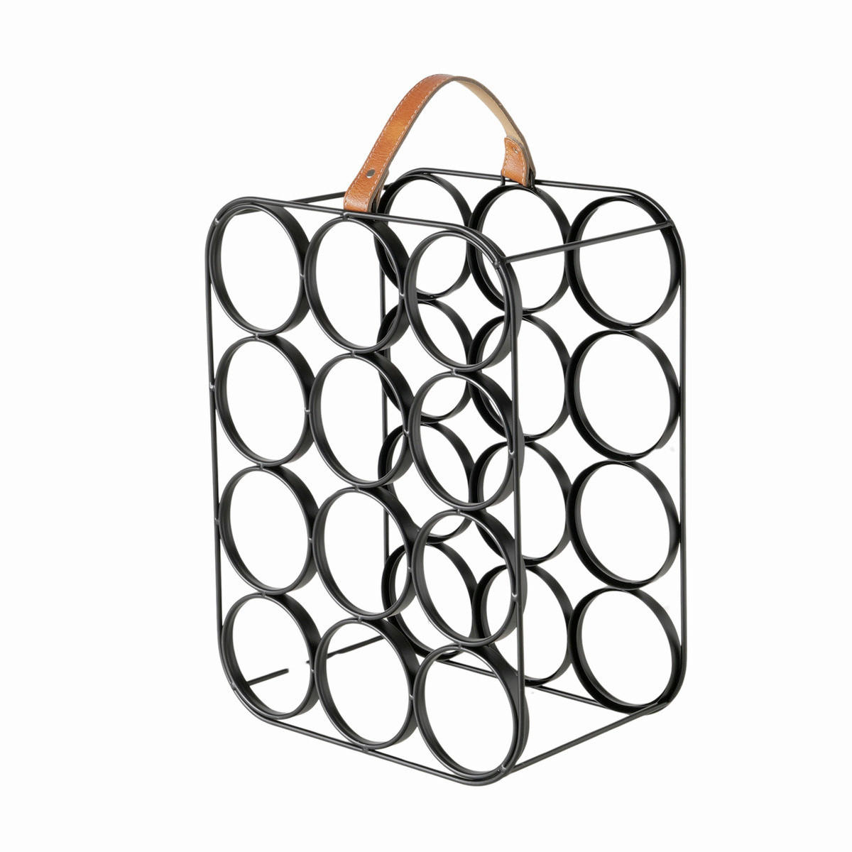 Boltze Home Weinregal Schwarz 18.5x39.5x29 cm