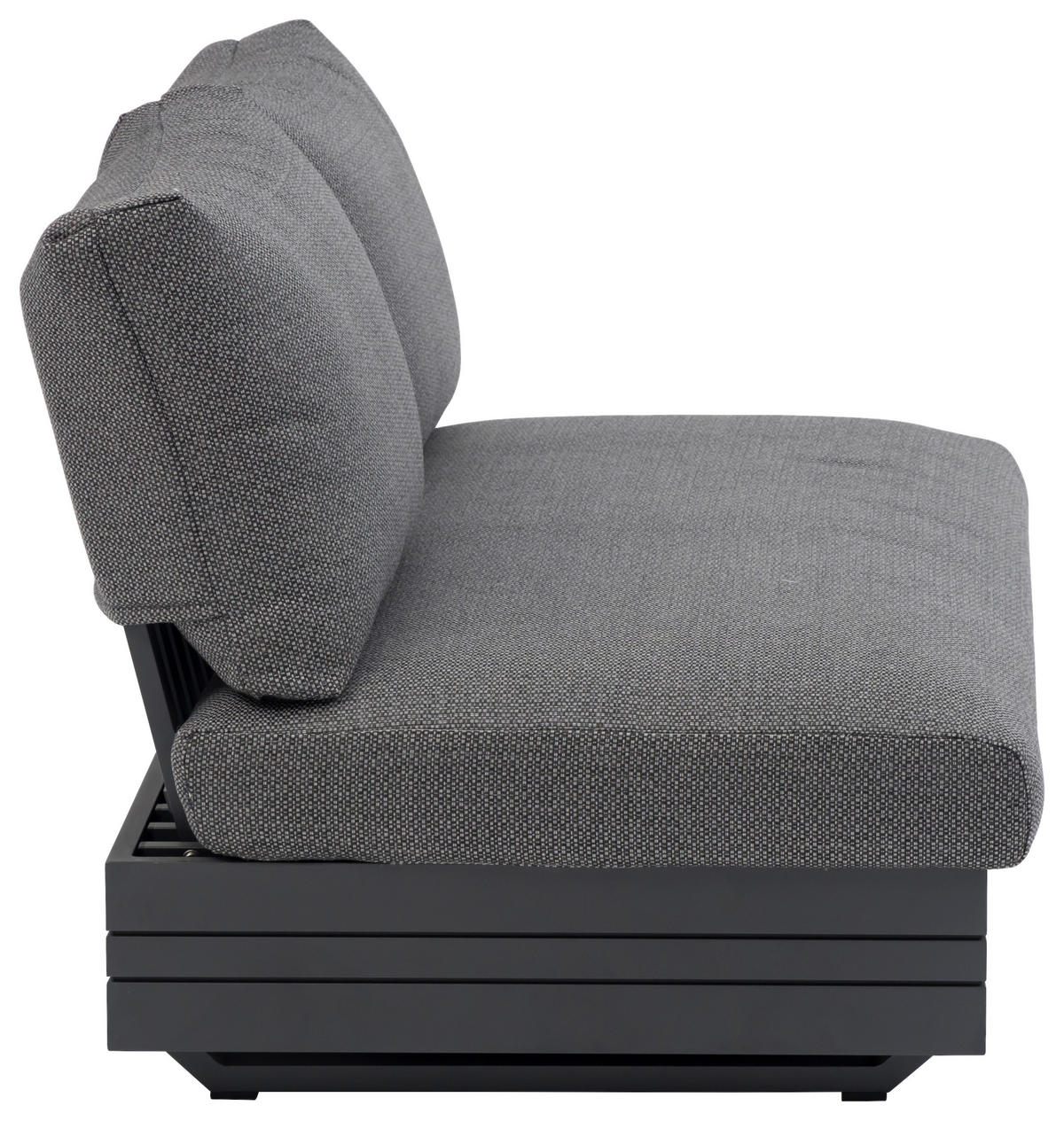 LOUNGESESSEL  - Dunkelgrau/Graphitfarben, Design, Textil/Metall (74/76/74-81cm) - Zebra 