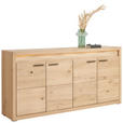 SIDEBOARD 188,8/92,8/40 cm  - Eichefarben/Schwarz, KONVENTIONELL, Holz/Metall (188,8/92,8/40cm) - Linea Natura