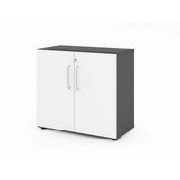 AKTENSCHRANK Graphitfarben, Weiß  - Graphitfarben/Weiß, Basics, Holzwerkstoff (80/74,8/41,7cm) - Venda