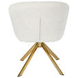 ARMLEHNSTUHL  Sitzfläche 360° drehbar Mikrofaser  Goldfarben, Beige  - Beige/Goldfarben, Design, Textil/Metall (65,5/82/61,5cm) - Hom`in