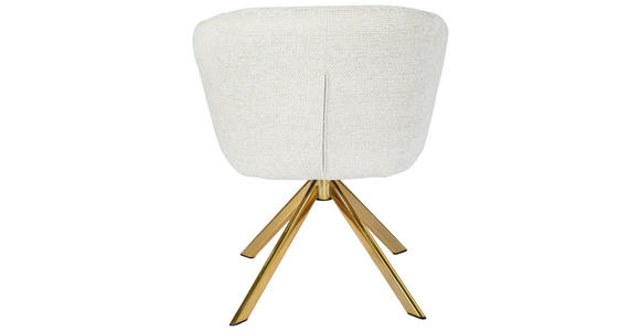 ARMLEHNSTUHL  Sitzfläche 360° drehbar Mikrofaser  Goldfarben, Beige  - Beige/Goldfarben, Design, Textil/Metall (65,5/82/61,5cm) - Hom`in