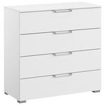 KOMMODE  in 80/81/42 cm  - Silberfarben/Alufarben, Design, Holzwerkstoff/Kunststoff (80/81/42cm) - Novel