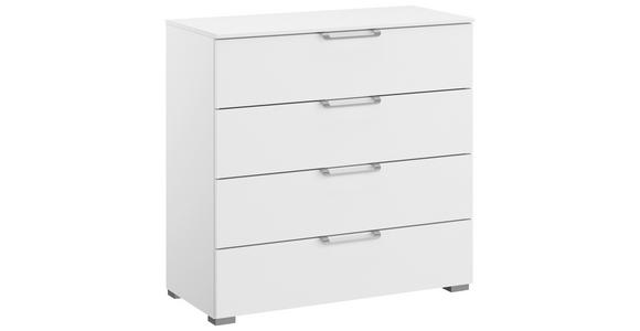 KOMMODE , 80/81/42 cm, 4 Schublade(n)  - Silberfarben/Alufarben, Design, Holzwerkstoff/Kunststoff (80/81/42cm) - Novel