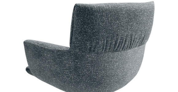 ARMLEHNSTUHL  in Eisen Leinenoptik  - Anthrazit/Schwarz, Design, Textil/Metall (64/86/63cm) - Dieter Knoll