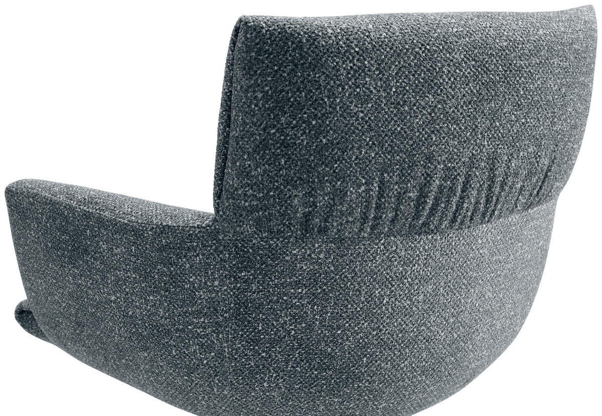 ARMLEHNSTUHL  in Eisen Leinenoptik  - Anthrazit/Schwarz, Design, Textil/Metall (64/86/63cm) - Dieter Knoll