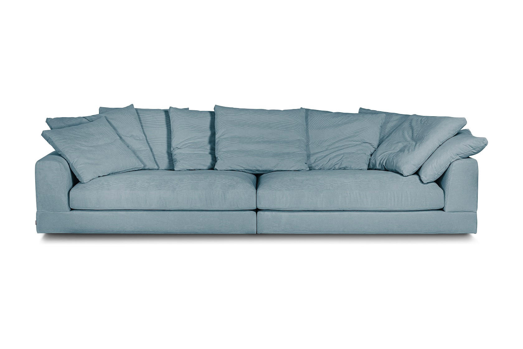 SOFFA i ljusblå  - ljusblå, Klassisk, metall/trä (324/81/120cm) - Novel