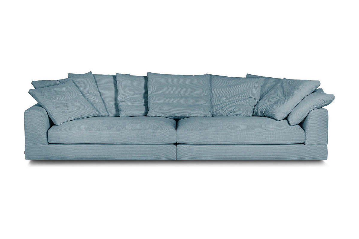 SOFFA i ljusblå  - ljusblå, Klassisk, metall/trä (324/81/120cm) - Novel