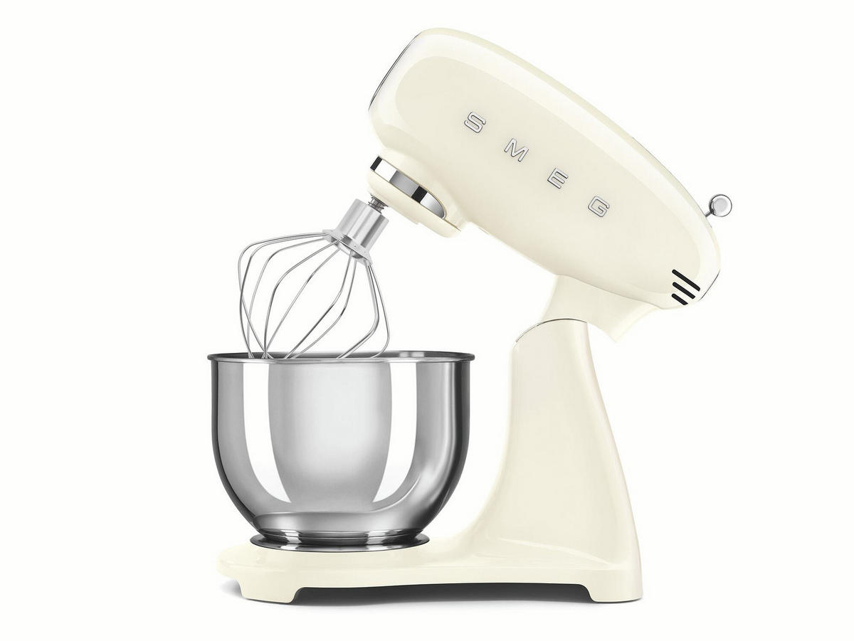 KÜCHENMASCHINE 50´S STYLE SMF05CREU  - Creme/Alufarben, Basics, Metall (40,2/37,8/22,1cm) - SMEG
